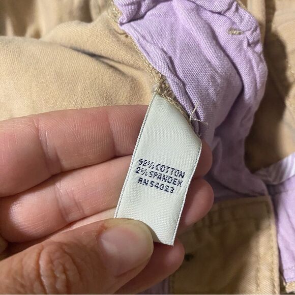 Banana Republic tan khaki utility Denim Cargo Mini Skirt hiking safari 14 - Picture 5 of 6